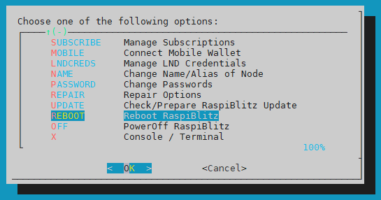 Raspi-config menu